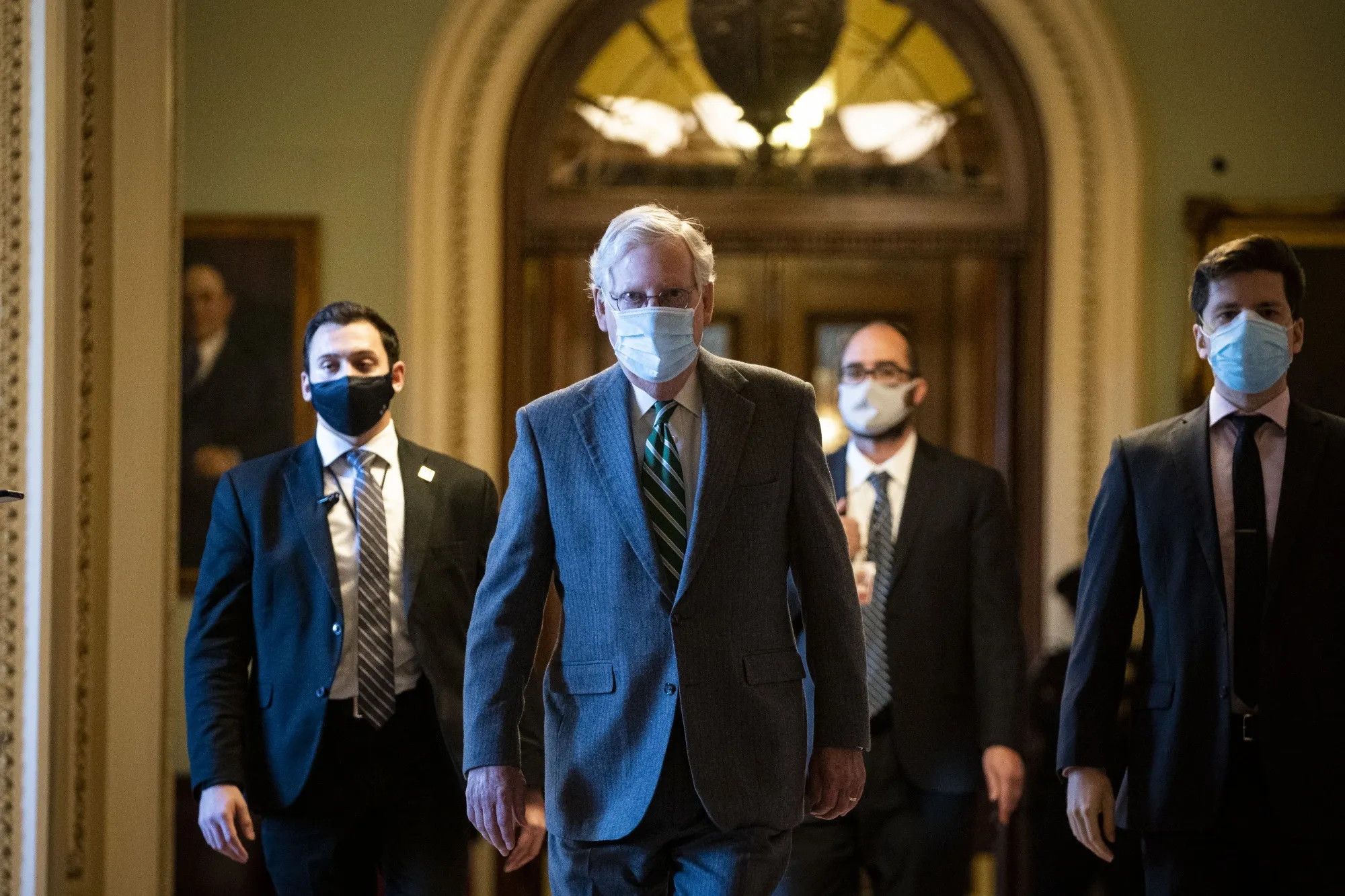 Mitch McConnell at the U.S. Capitol in Washington, D.C., on Dec. 10.