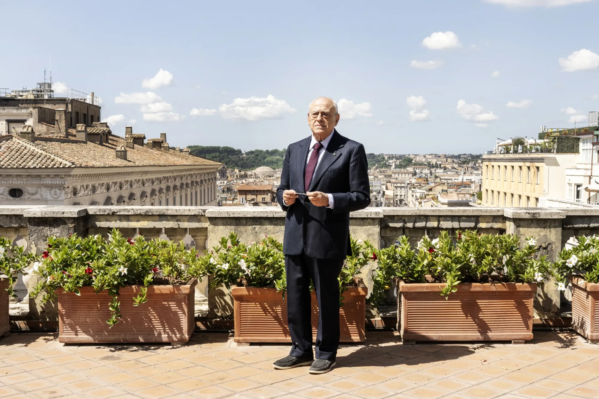 Francesco Gaetano Caltagirone at his conglomerate’s headquarters in Rome&nbsp;on May 13.