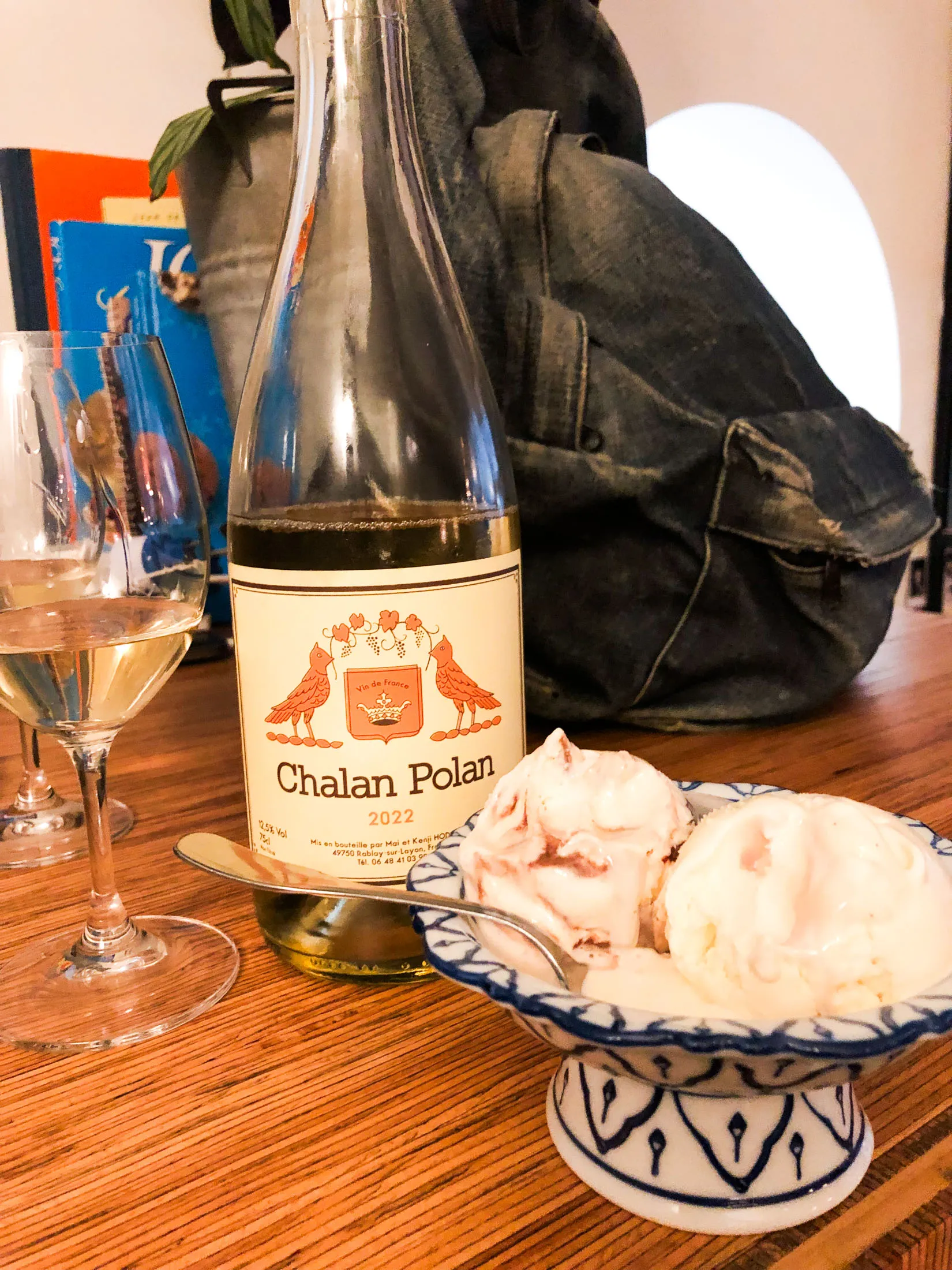 Ice cream and wine pairing at Folderol wine bar