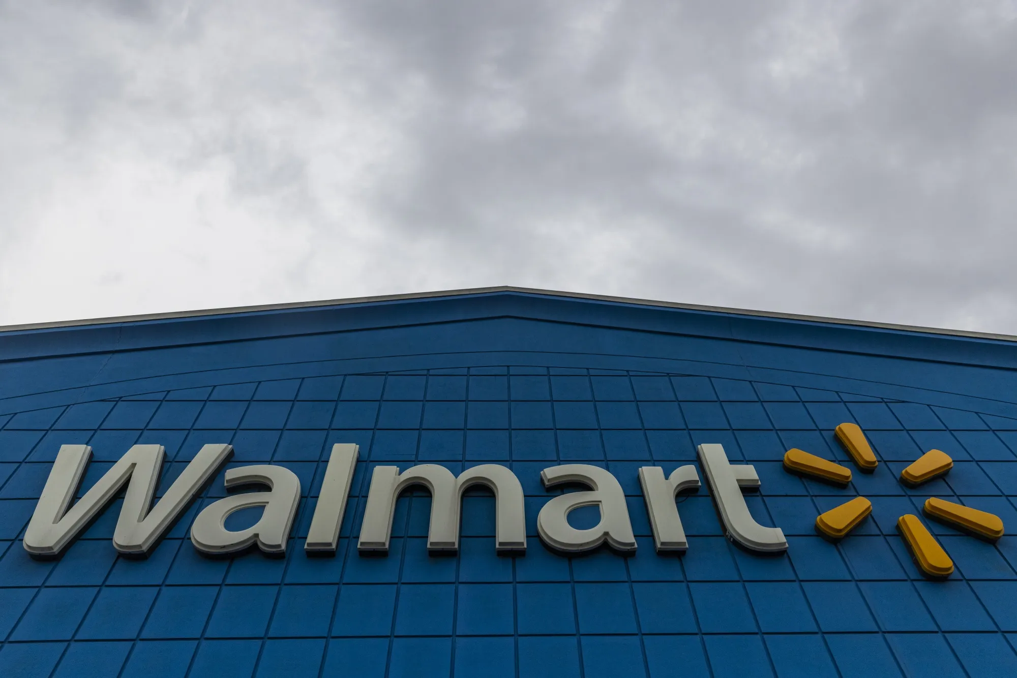 Signage outside a Walmart store in Albany, New York.