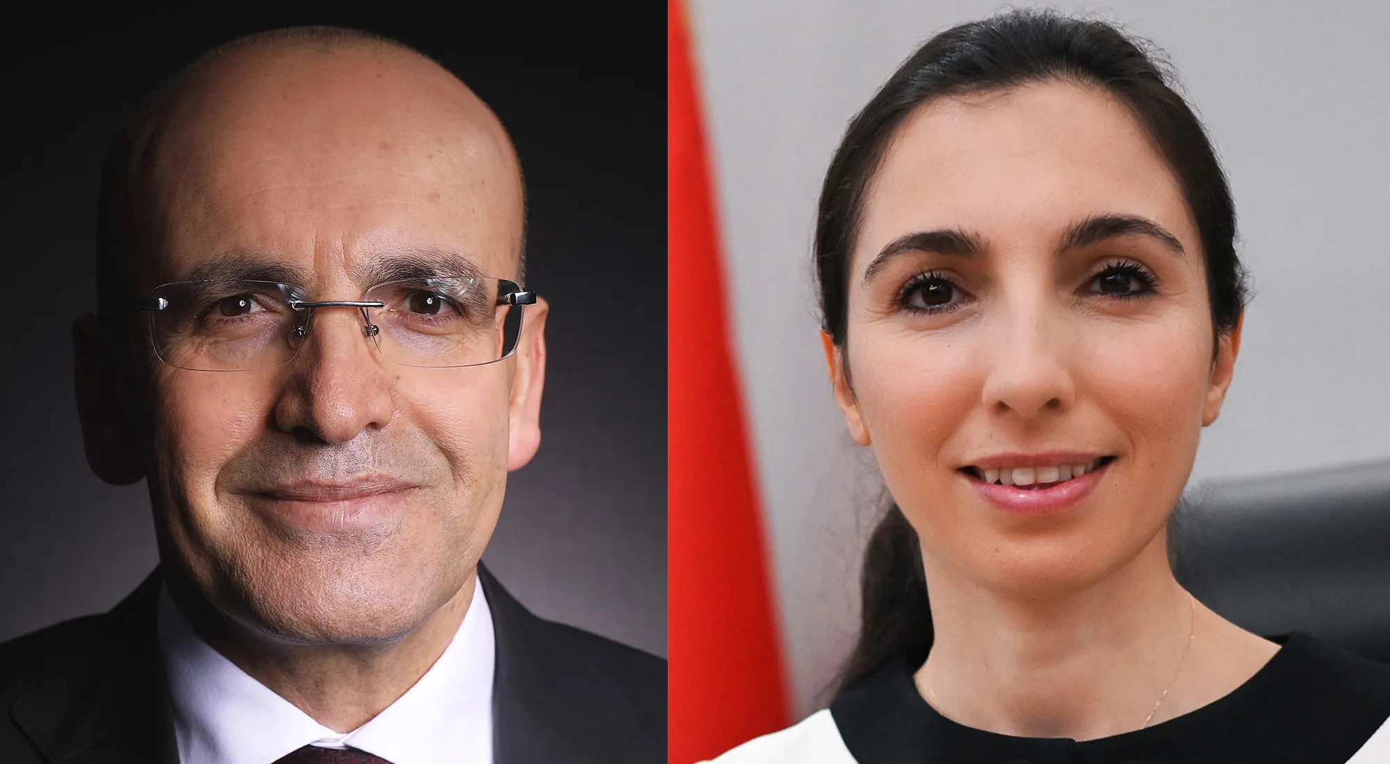 Mehmet Simsek&nbsp;and&nbsp;Hafize Gaye Erkan.