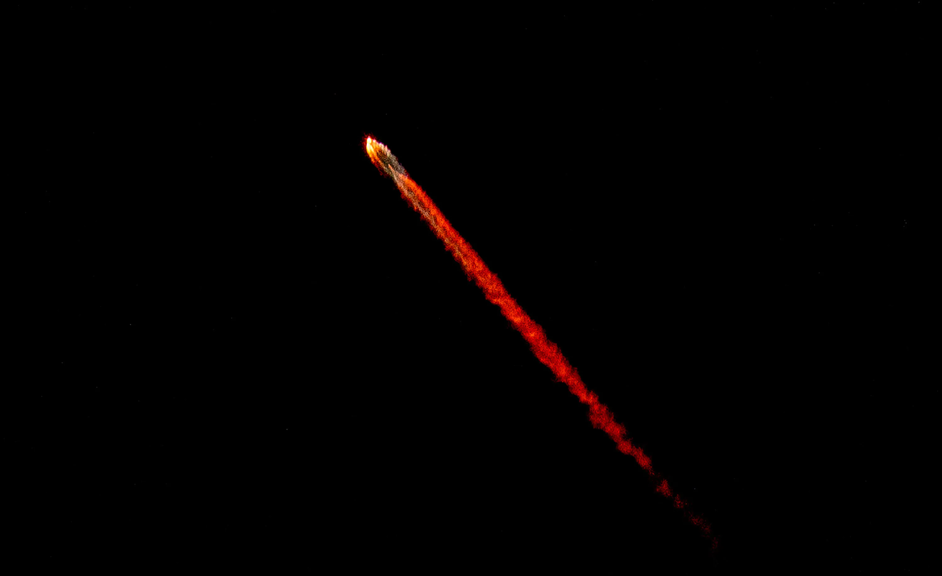 The SpaceX Falcon 9 rocket takes off with “direct to Cell” satellites during the first launch of 2024, on Jan. 2.