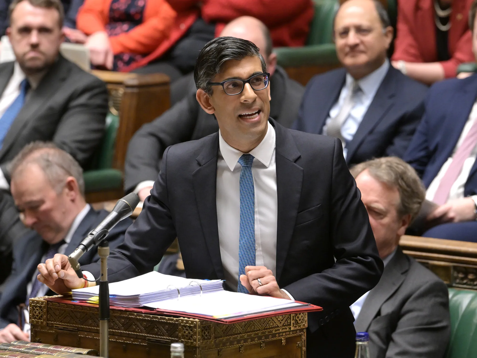 Rishi Sunak in Parliament on Feb. 22.