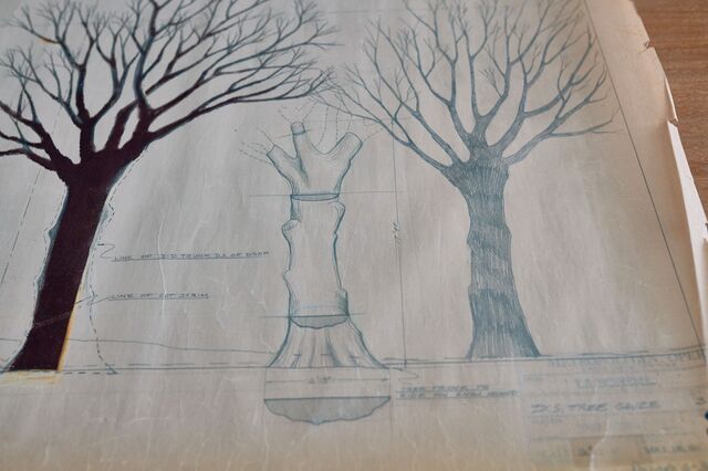 Sketches of the trees in Act 3.