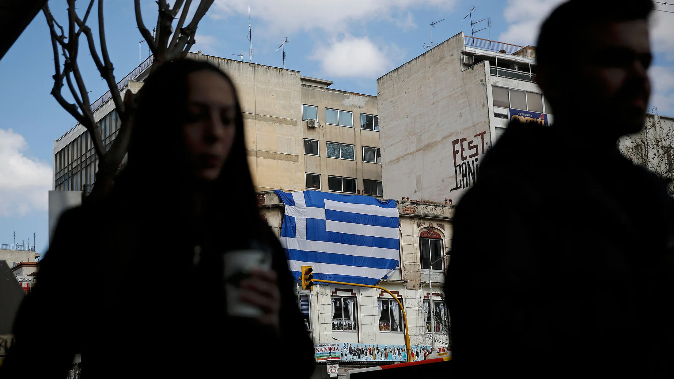 Retail stores in Thessaloniki, Greece, on March 20, 2015.
