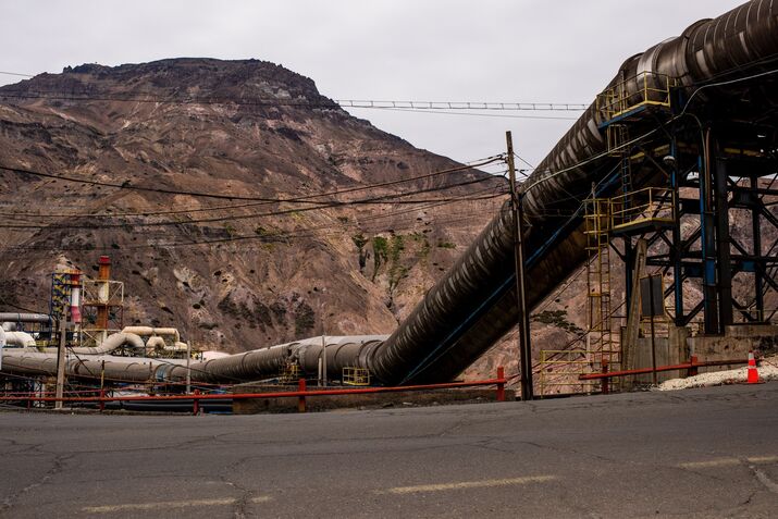 The Codelco El Teniente Mine And Processing Facility As Copper Wavers
