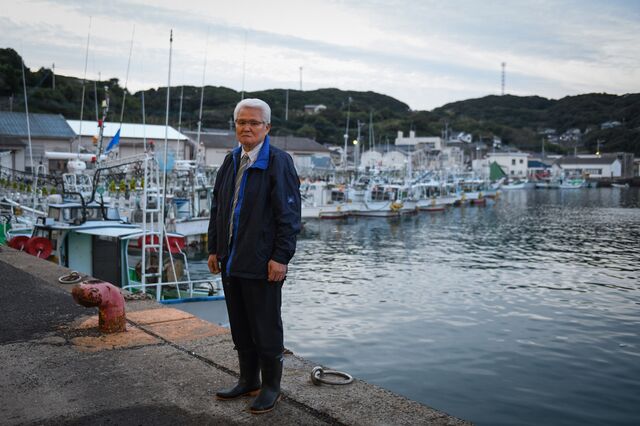 Terutaka Okubo, head of a local fishermen’s group at Katsumoto fish port in Iki Island in Nagasaki Prefecture, Japan on Wednesday October 27, 2021.