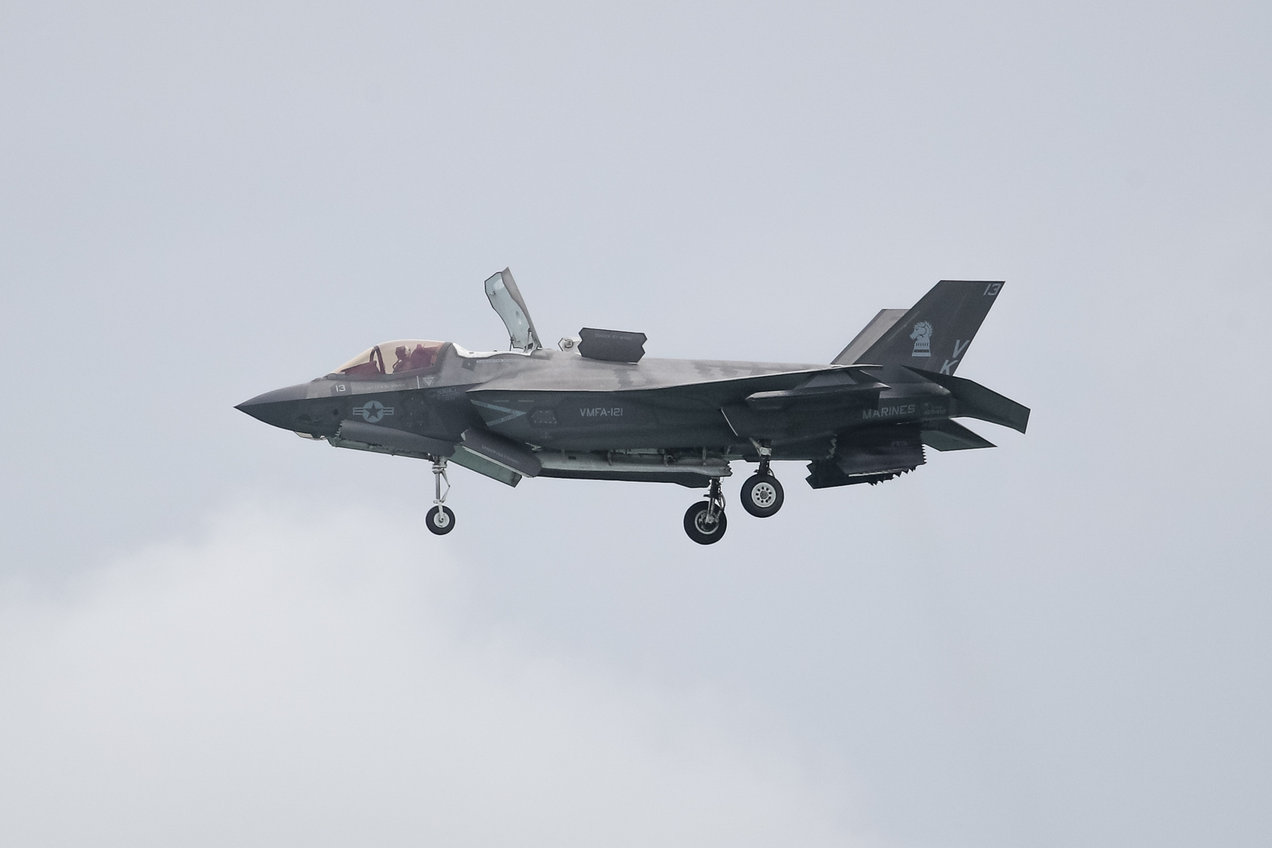 The F-35 fighter is in use by the military in nine nations, including the U.S. Air Force and Marine Corps.