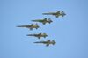 Taiwanese F-5 fighter jets perform a formation fly-by in 2018.