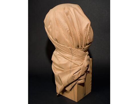 Dan Webb's Shroud (2008), an example of the intricate, unusual carvings the artist may make during his summer residency.