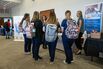 Jobseekers At A Healthcare Career Fair Ahead Of Jobless Claims 
