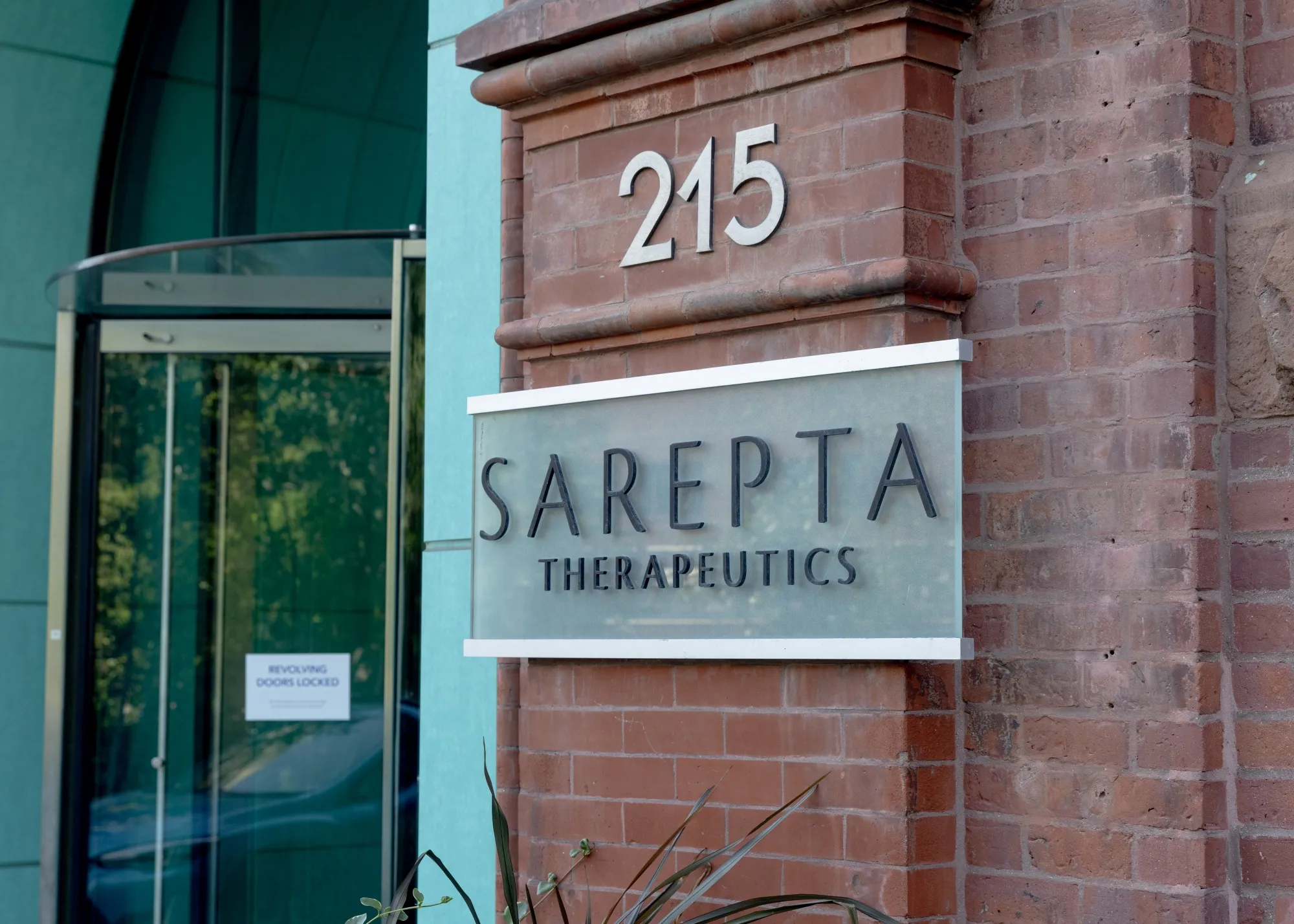 The Sarepta Therapeutics headquarters in Cambridge, Massachusetts, on July 23.