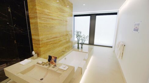 Bathtubs will be lit underneath to appear as if they're floating.