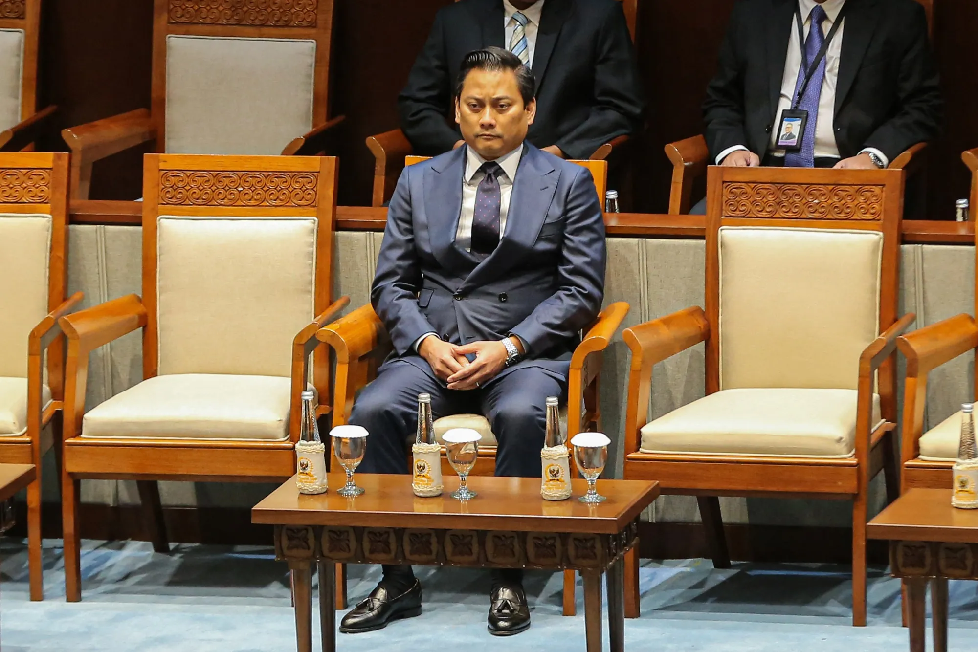 The appointment of Thomas Djiwandono, Prabowo’s nephew, as deputy governor of the central bank rattled markets.
Photo: AFP/Getty Images