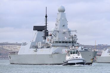 HMS Dragon Leaves Portsmouth For The Mediterranean