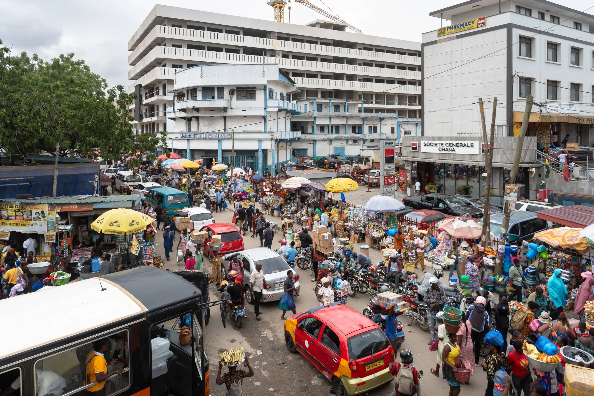 The Okaishie outdoor market in Accra, Ghana.&nbsp;Fitch pointed to Ghana’s debt restructuring agreement with Afreximbank, saying the move prompted it to revise the assessment of Afreximbank’s business profile to “high risk” from “medium risk”.