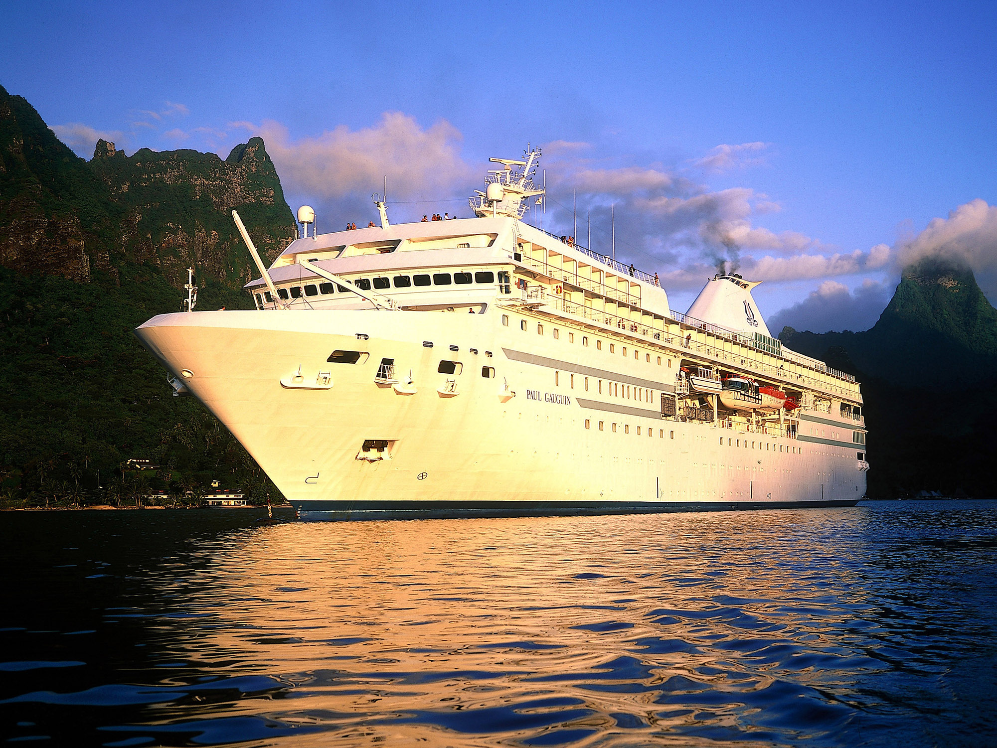 The Paul Gaugin cruise ship.