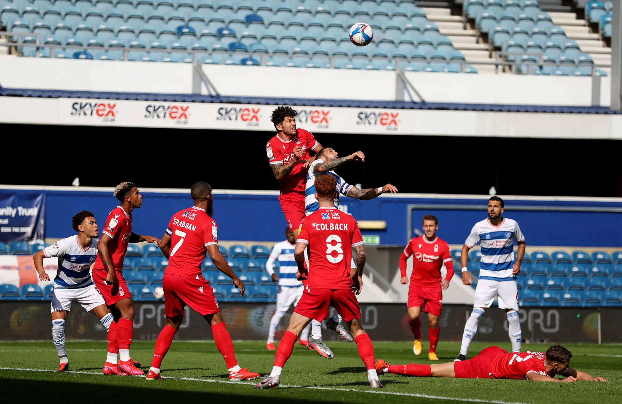 Nottingham Forest and&nbsp;Queens Park Rangers&nbsp;during the Sky Bet Championship match in&nbsp;London in 2020.&nbsp;