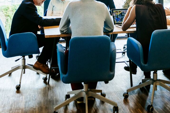 New business meeting on a conference table
