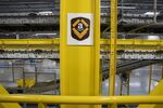 Signage is displayed at the Amazon.com Inc. fulfillment center in Baltimore, Maryland, U.S.