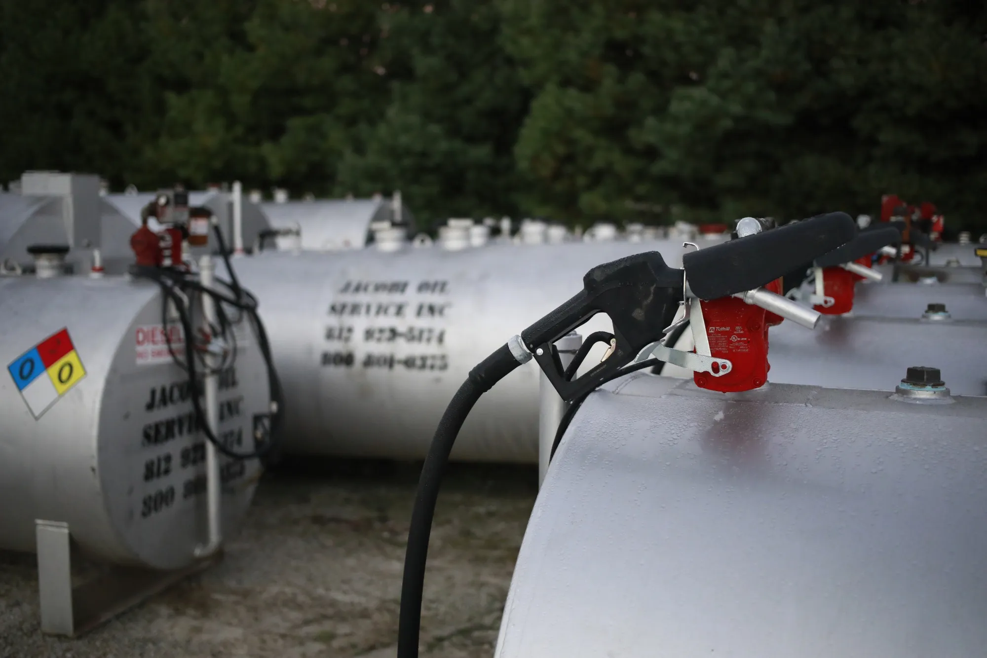 Diesel fuel tanks in Floyds Knobs, Indiana.