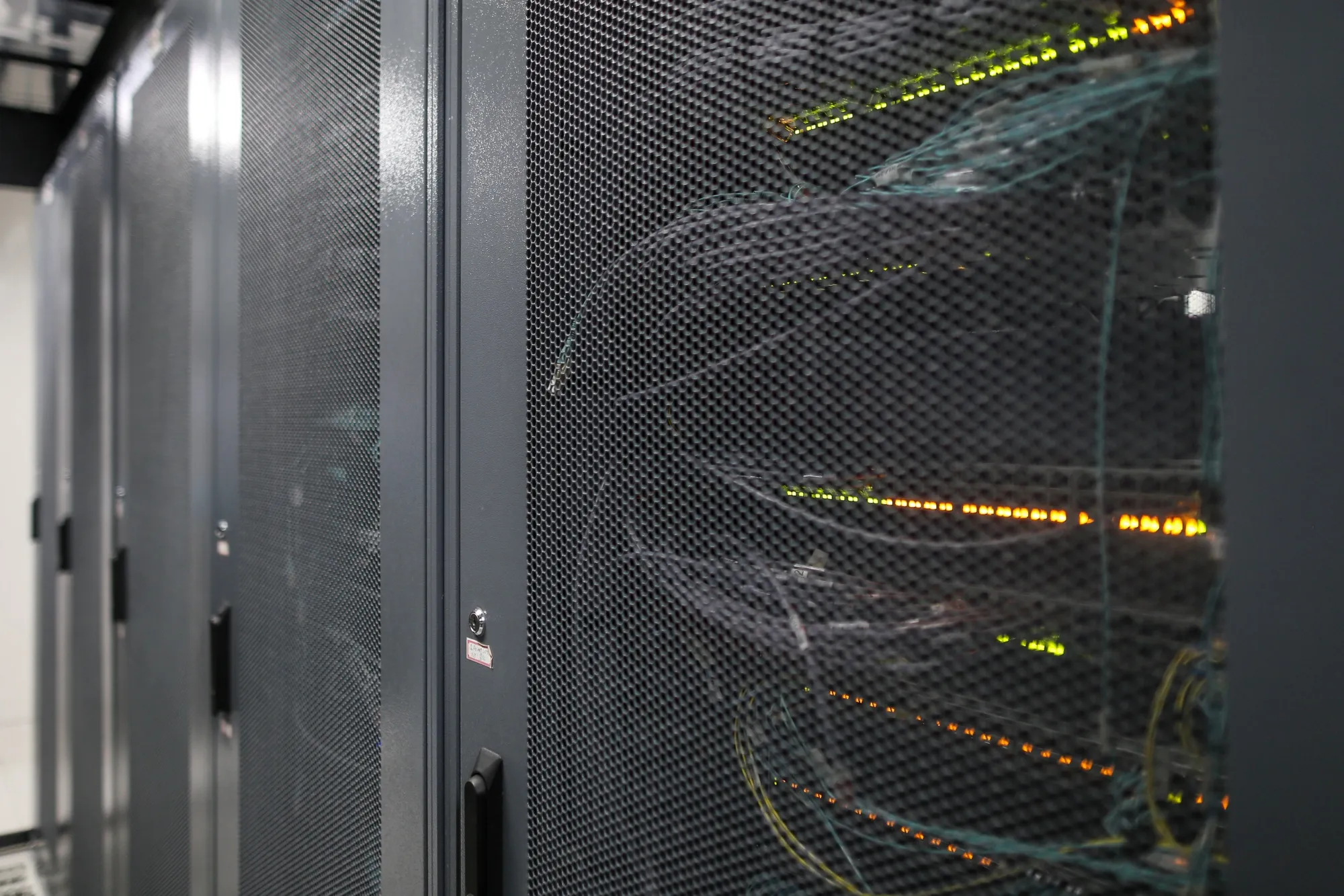 Server room at the Yotta Data Services Pvt. data center in Navi Mumbai, India.