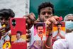 Supporters of actor-turned-politician C. Joseph Vijay, in Chennai,India.