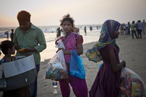 The beach in Cox’s Bazar.