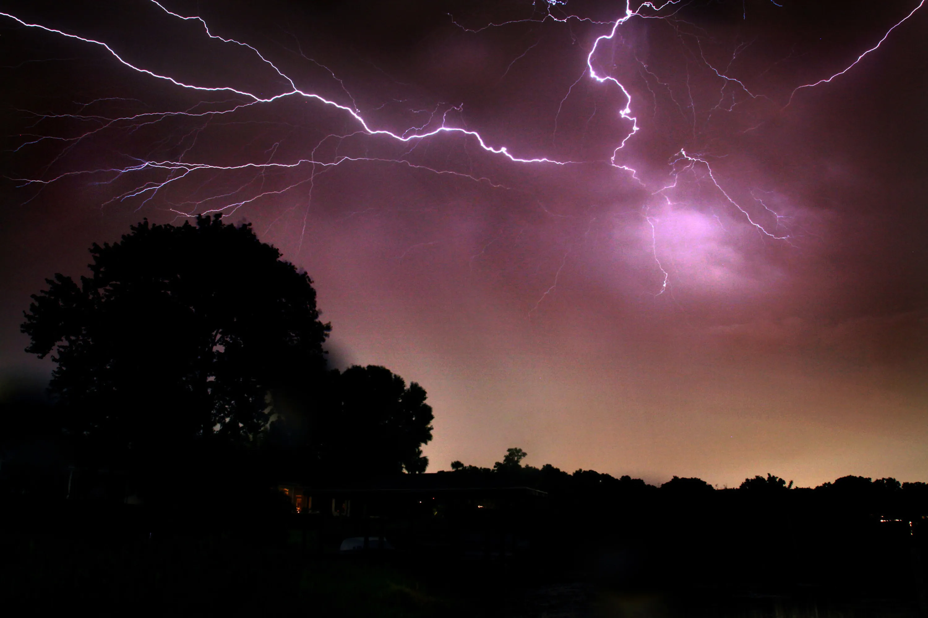 Lightning near Maitland, Florida.