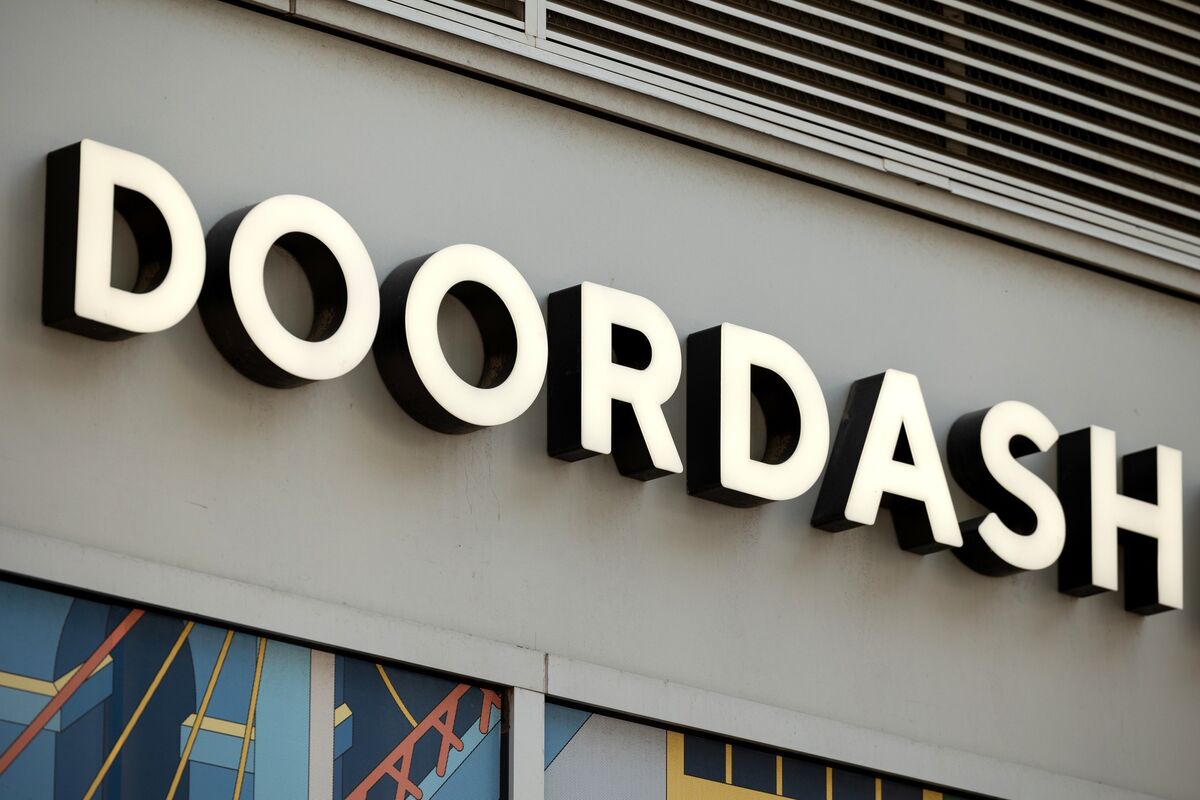 DoorDash sign on a building