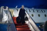 Wendy Sherman returning from Iran negotiations in 2015.&nbsp;