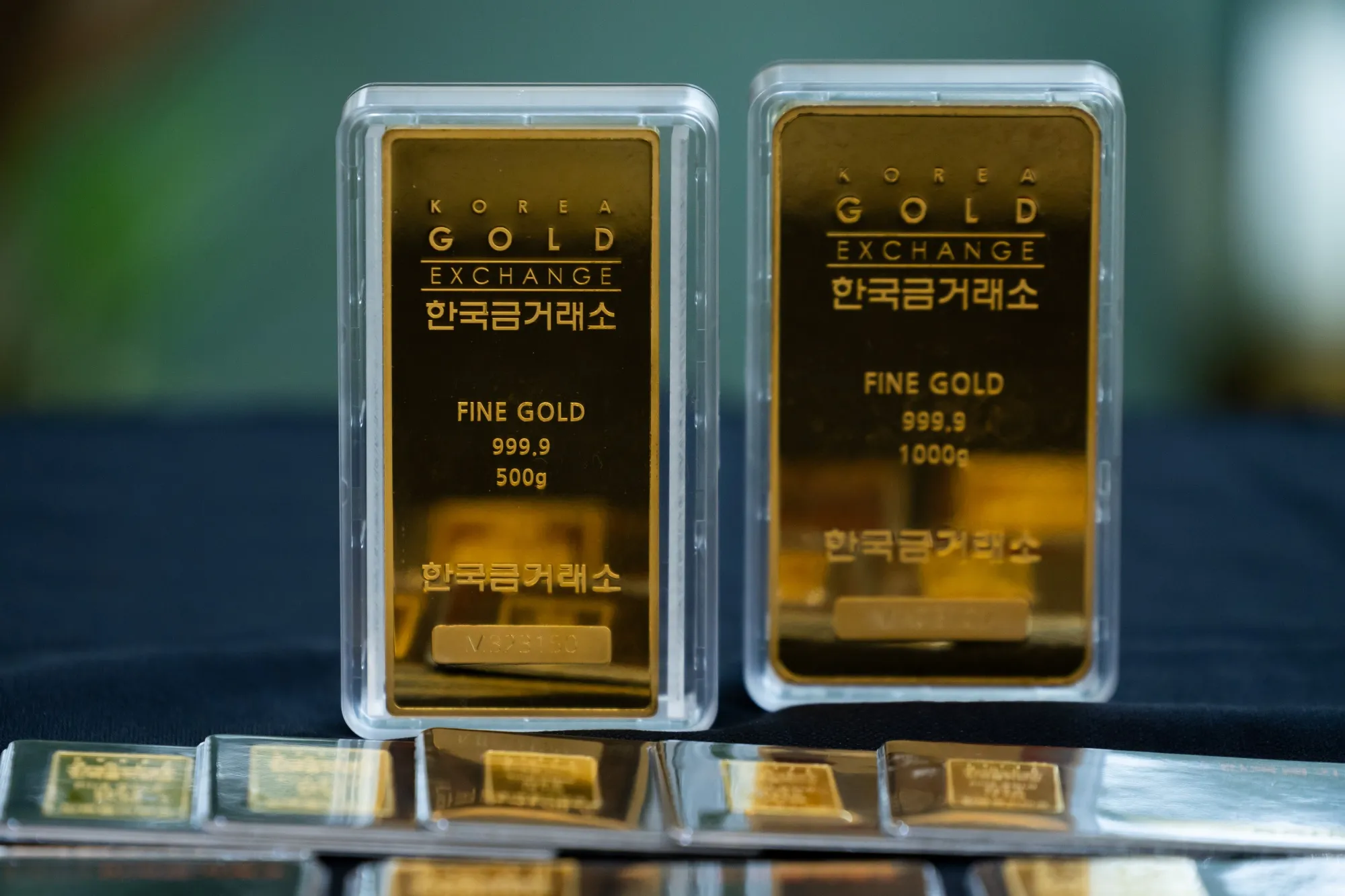 Bars at the Korea Gold Exchange in Seoul.