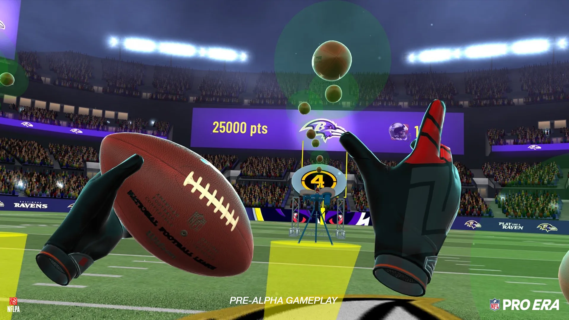 A still from the StatusPRO Inc. NFL PRO ERA game for Meta Quest and PlayStation VR.