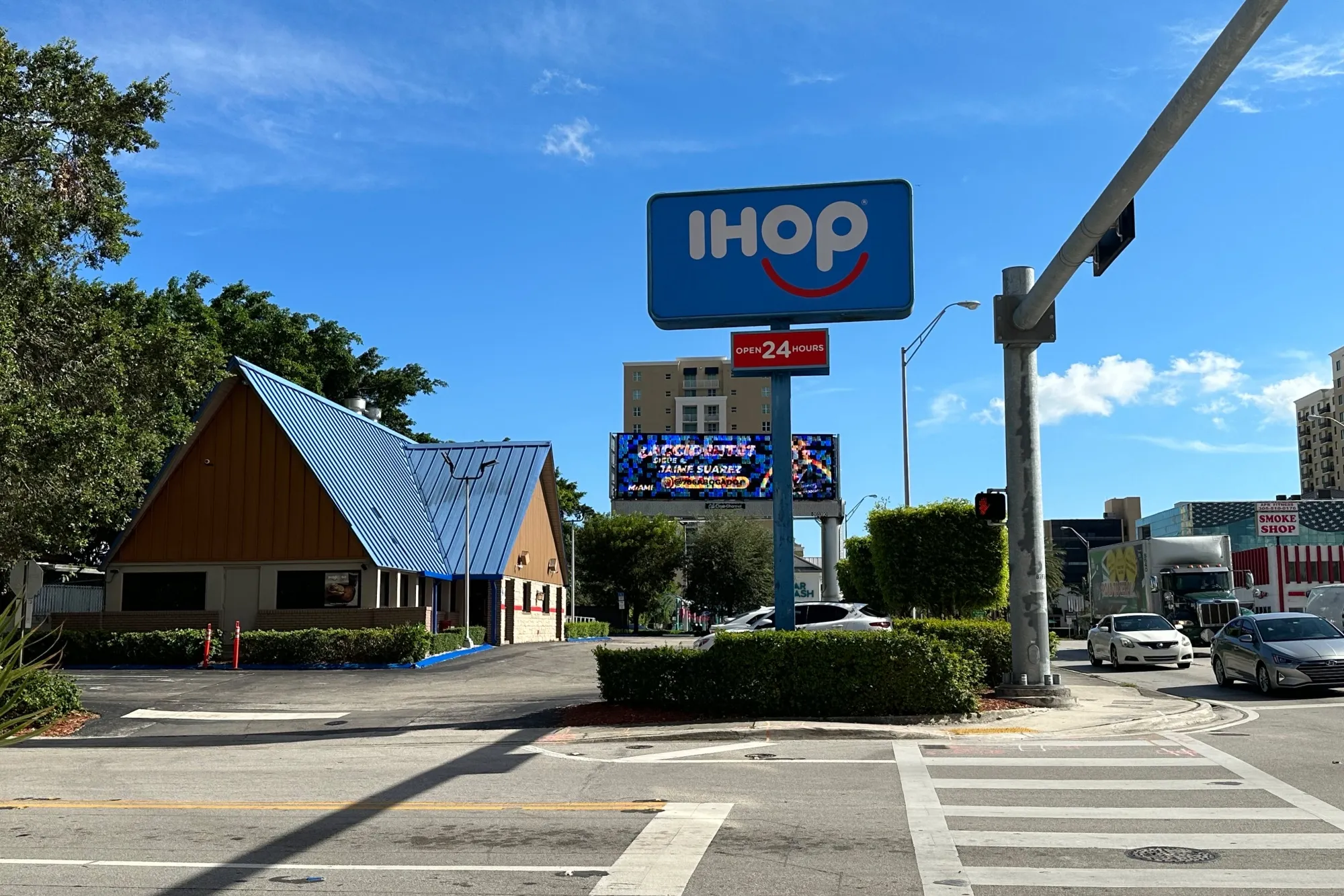 An IHOP diner in the Little Havana district of Miami, Florida. In a 2020 Securities and Exchange Commission filing, Camshaft Capital listed it as its principal business address.