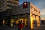 A Tesla&nbsp;dealership in Valencia, Spain.