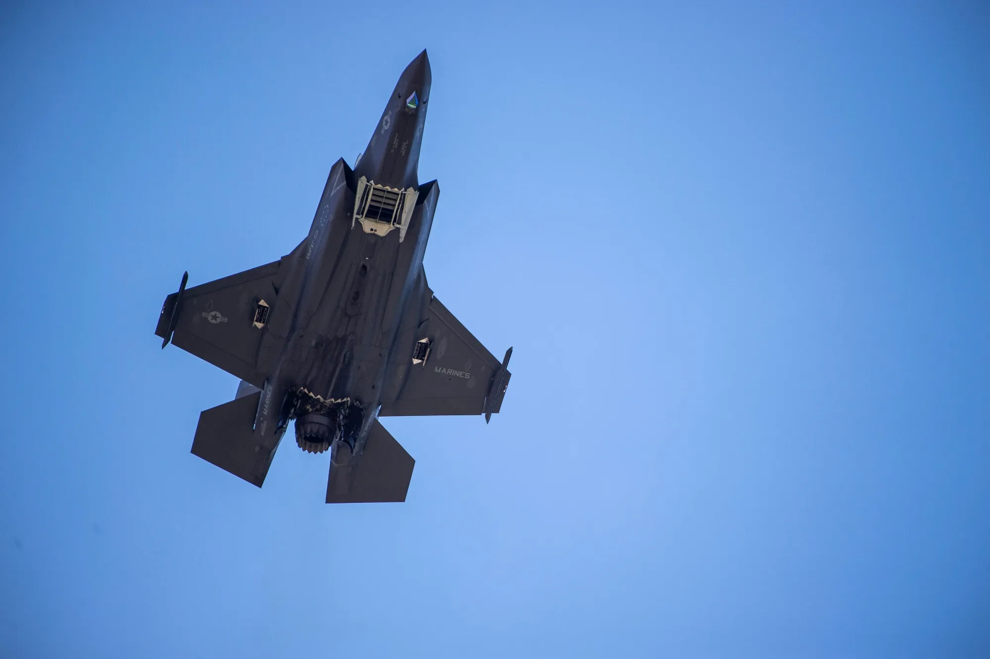 An F-35 fighter jet.