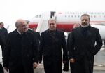 Hulusi Akar (C) arrives in Moscow, Russia&nbsp;on December 28.&nbsp;