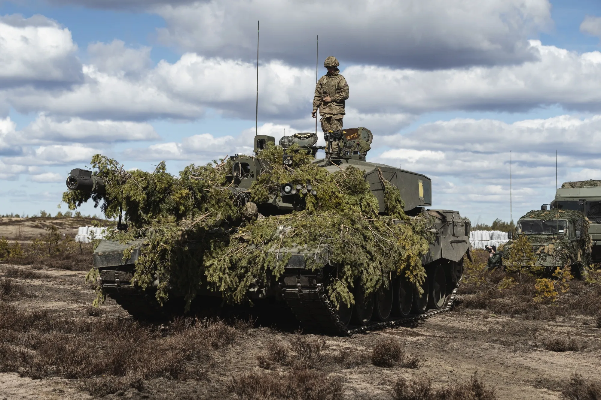 A British Army Challenger 2 main battle tank.