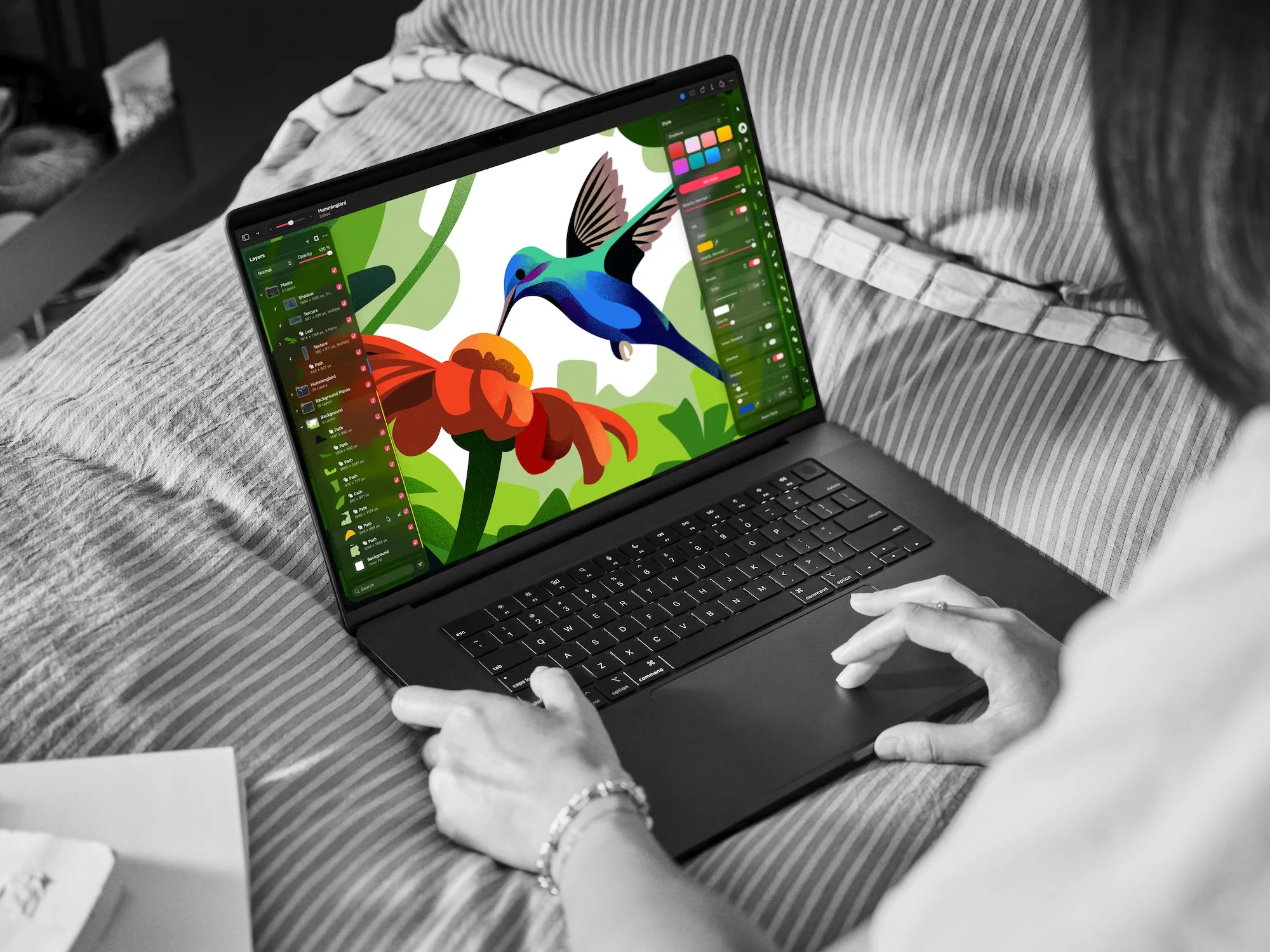 Apple’s Pixelmator Pro on a MacBook Pro.
