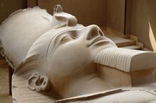 A statue of Ramses II near Giza
