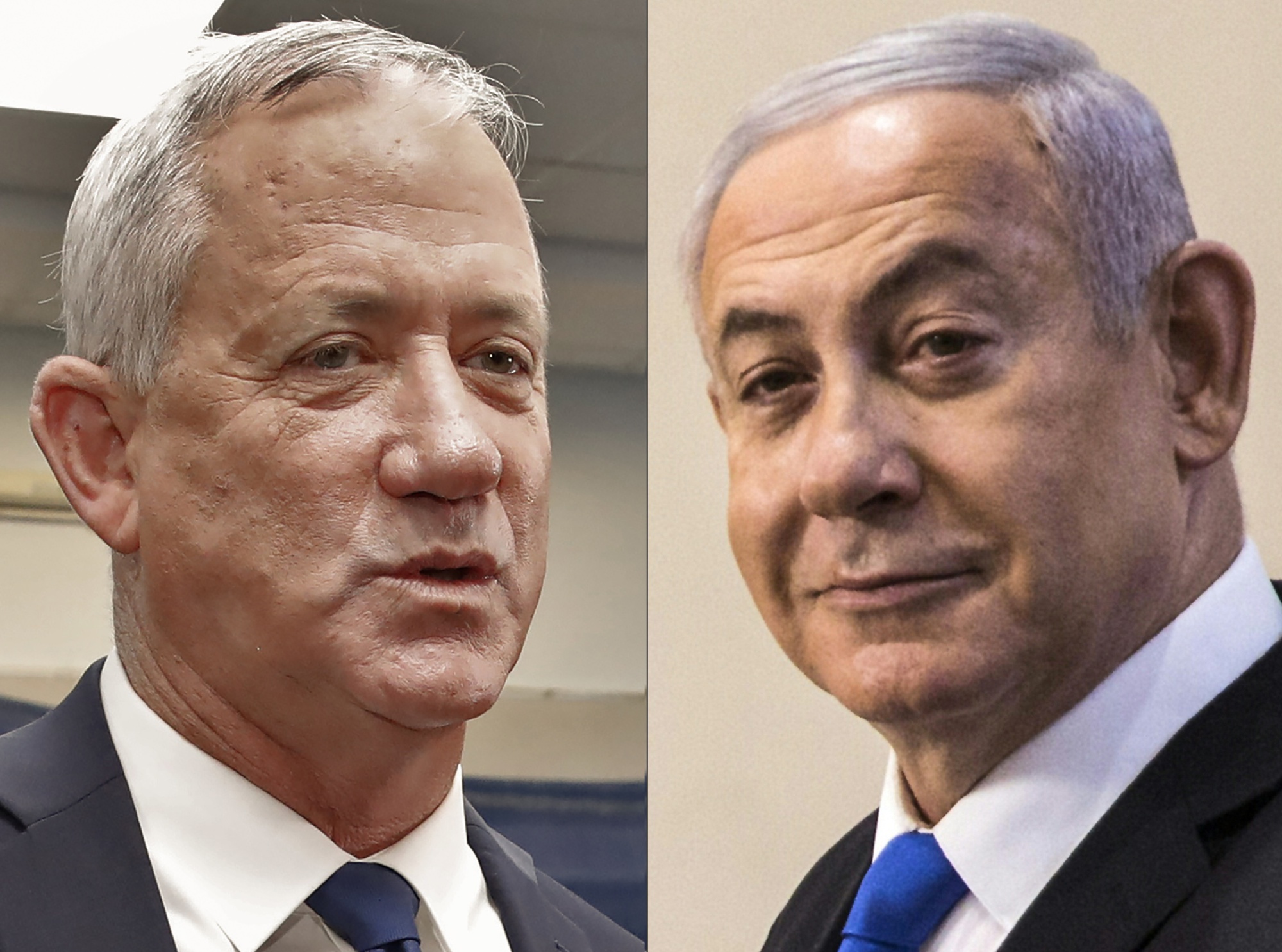 Benny Gantz and Benjamin Netanyahu