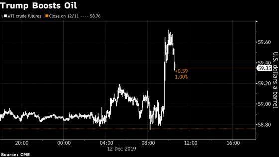 Oil Rises After U.S. Reaches Trade Deal in Principle With China