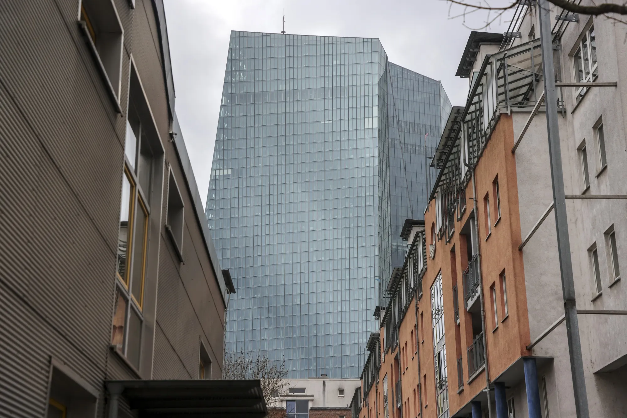 Residential apartment blocks near the European Central Bank.