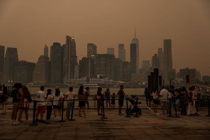 Unhealthy Air Quality Envelops NYC as Heat Tests US Grids