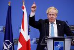 Boris Johnson during the NATO summit in Brussels, on March 24.