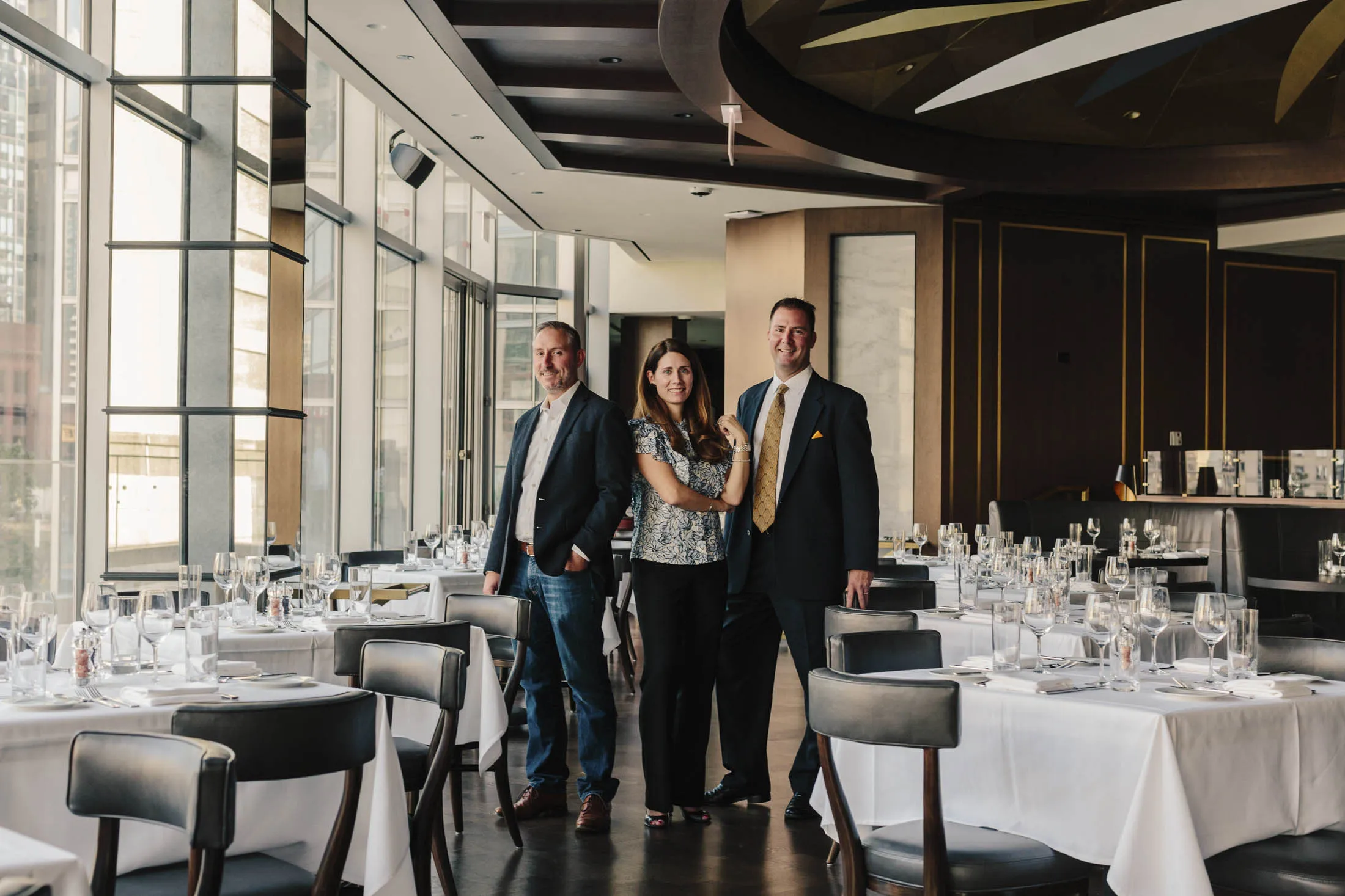 The Lombardo family (from left: Michael Lombardo, Liz Lombardo Stark, and Steve&nbsp;Lombardo) at their newest restaurant,&nbsp;Gibsons Italia.&nbsp;Gibsons&nbsp;Steakhouse is Chicago’s top-grossing independent restaurant. &nbsp;