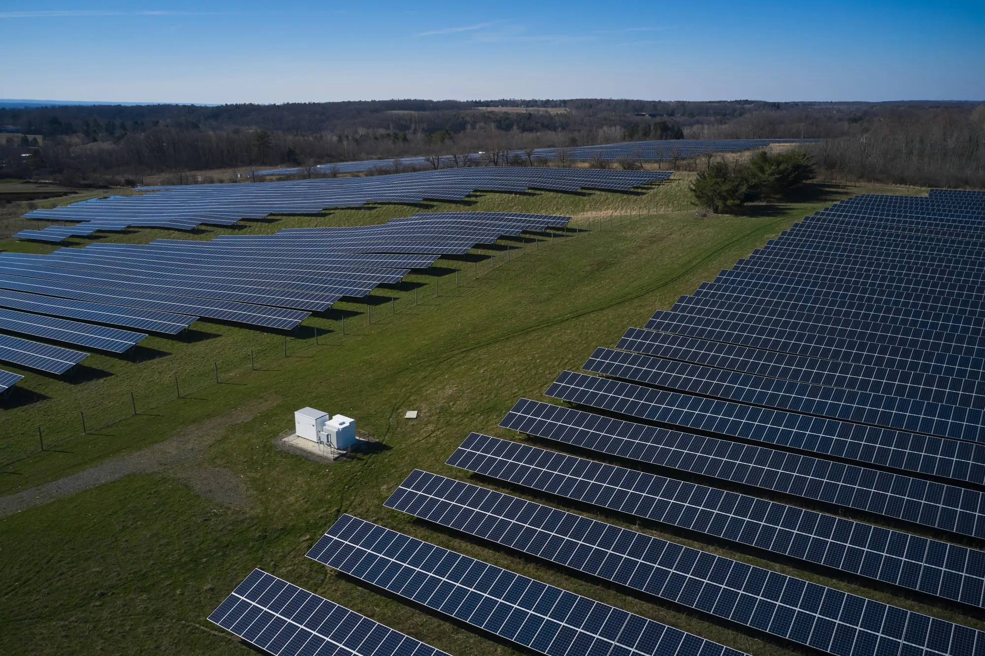 Solar panels in New York.