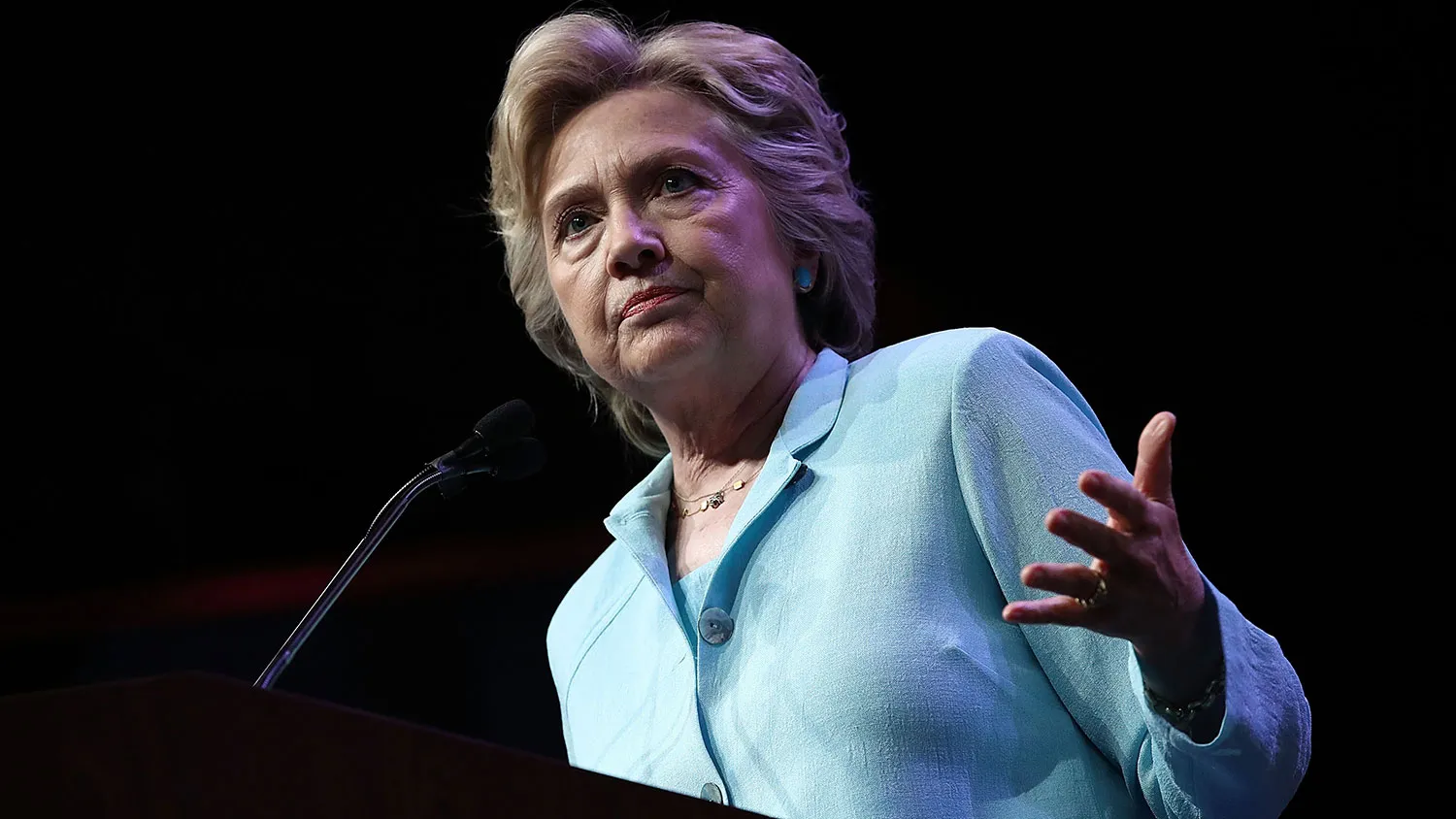 Democratic presidential nominee Hillary Clinton speaks on Aug. 5, 2016, in Washington.
