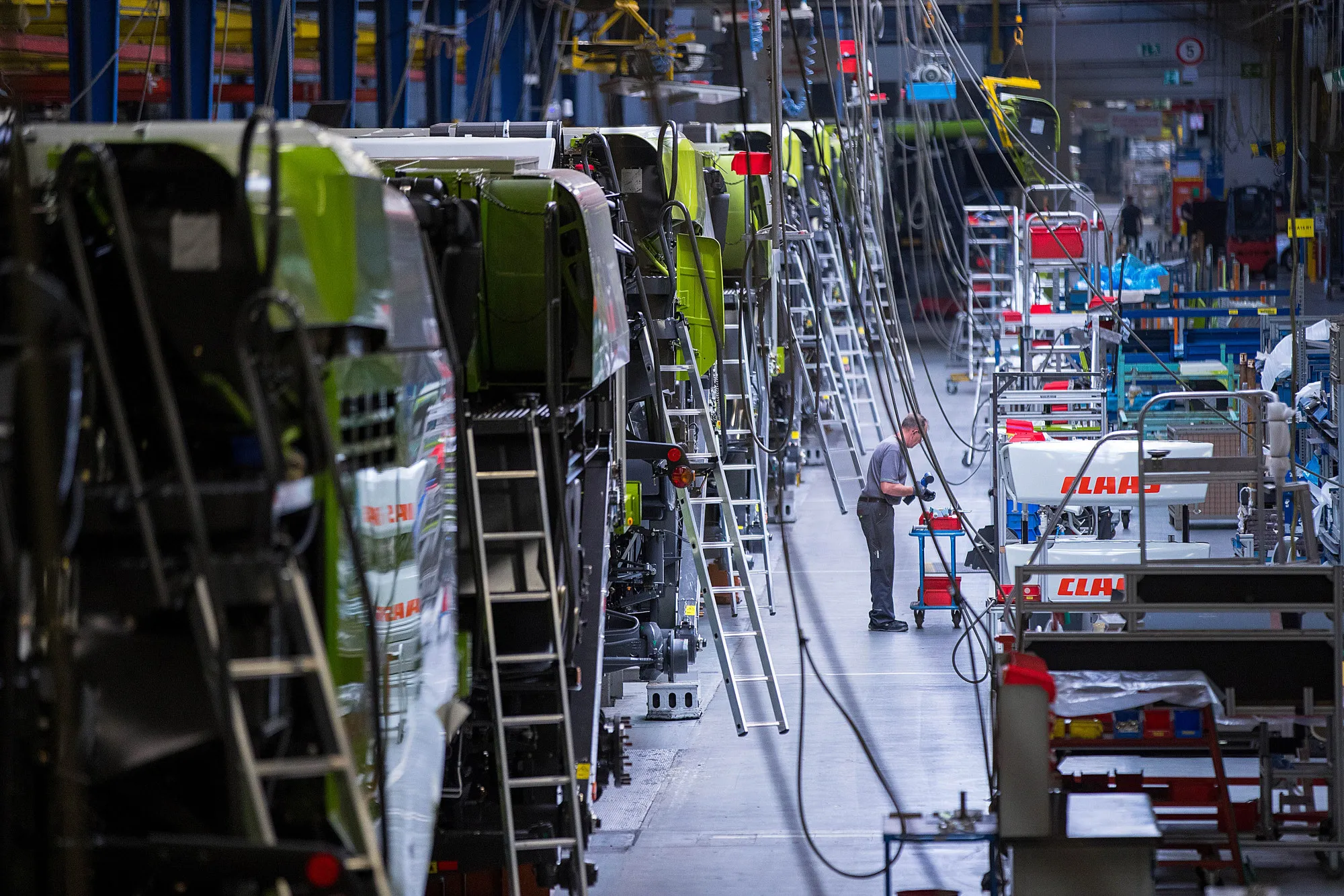 Combine Harvester Manufacturing Inside A Claas KGaA Factory