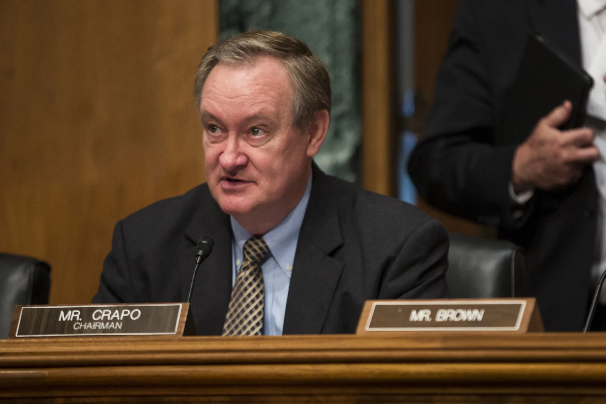 Senator Mike Crapo, a Republican from Idaho and chairman of Senate Banking Committee.
